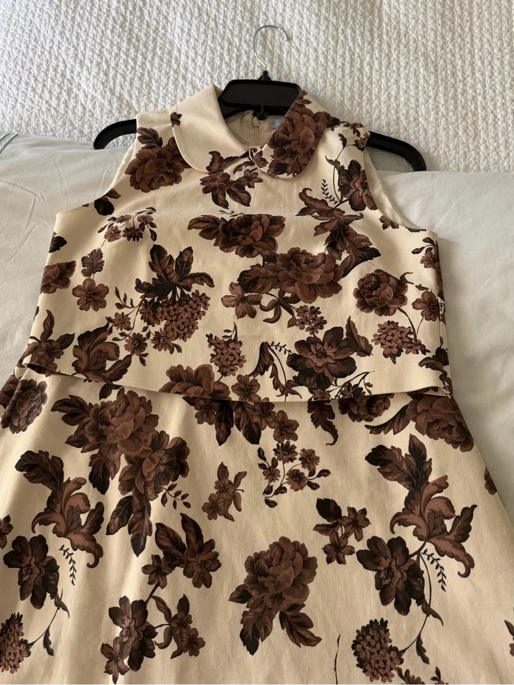 ANTONIO MELANI Cream Two-Piece Floral Midi Set - Picture 2 of 6